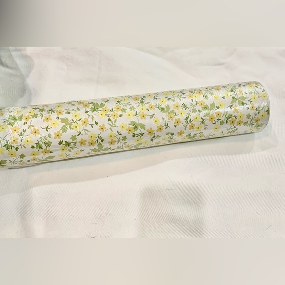 VINTAGE BLOSSOM YELLOW FLOWER‎ SELF-ADHESIVE PLASTIC CONTACT PAPER ROLL 25 YARDS - Picture 1 of 3